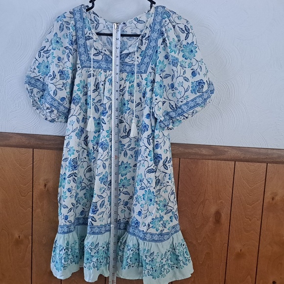 Old Navy Boho Blue Floral Dress - Small - Picture 7 of 8